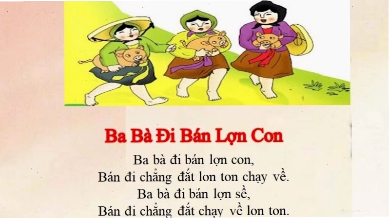 Bài đồng dao Ba bà đi bán lợn con