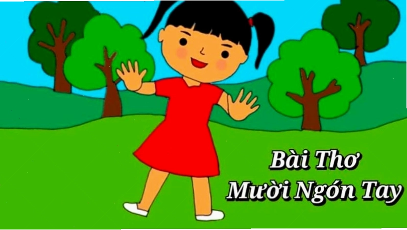 Bé đang tập hát theo đồng dao