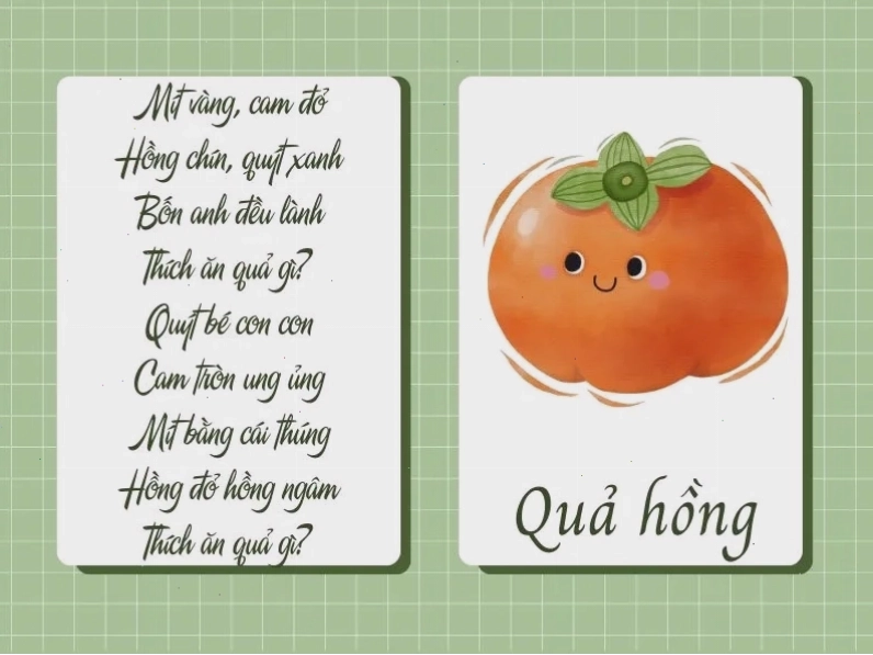 Bé đang vẽ tranh về các loại rau củ