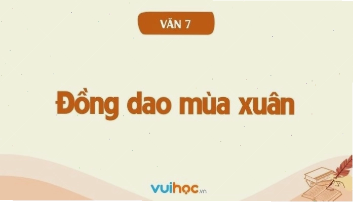 Bé gái đang đọc bài đồng dao mùa xuân