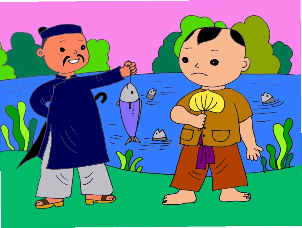 Bé tập trung lắng nghe và hát theo bài đồng dao