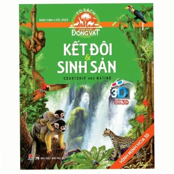 Bìa sách về thế giới động vật minh họa 3D