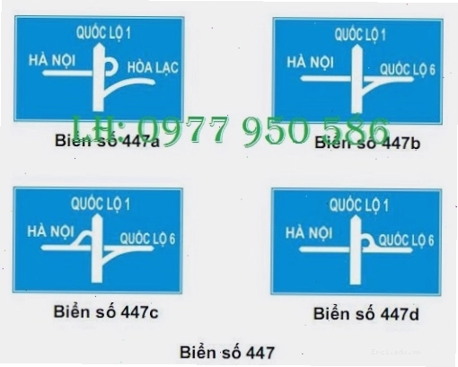 Biển báo 447 báo hiệu hướng đi trên cầu vượt liên thông