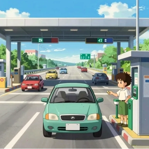 Biển báo chỉ dẫn đường cao tốc thu phí (toll road)