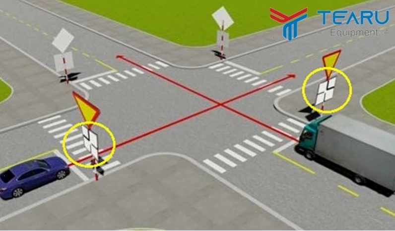 Biển báo phạt tiền khi vi phạm quy tắc giao thông tại giao lộ