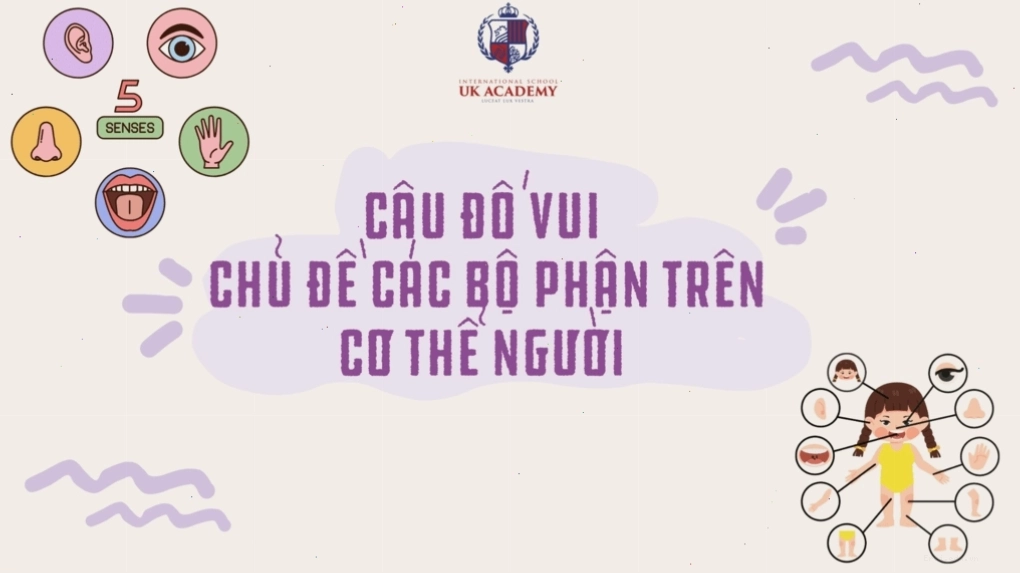 Các bé mầm non học về các bộ phận trên cơ thể qua hình ảnh minh họa