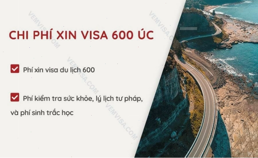 Chi phí xin visa 600 Úc
