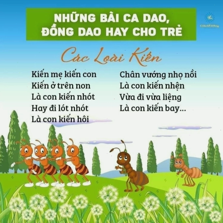 Cô giáo hướng dẫn trẻ đọc đồng dao