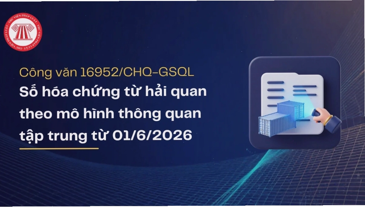 Công văn về việc số hóa chứng từ hải quan