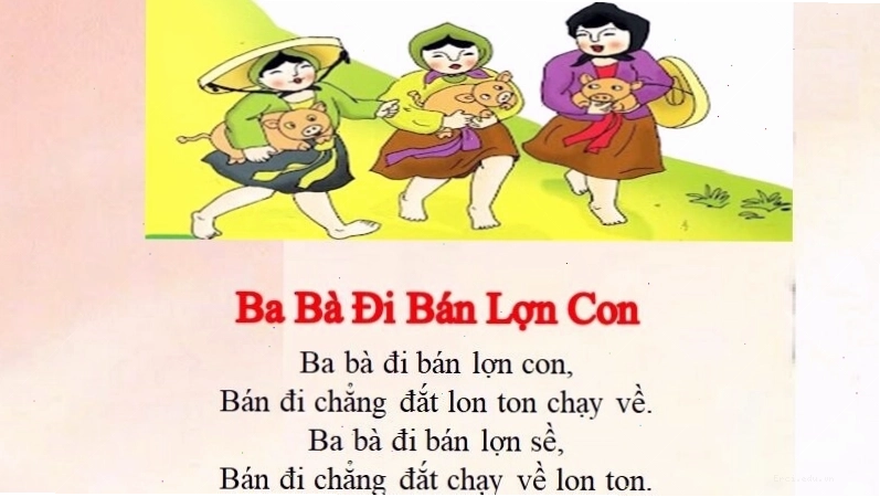 Đồng dao Ba bà đi bán lợn con