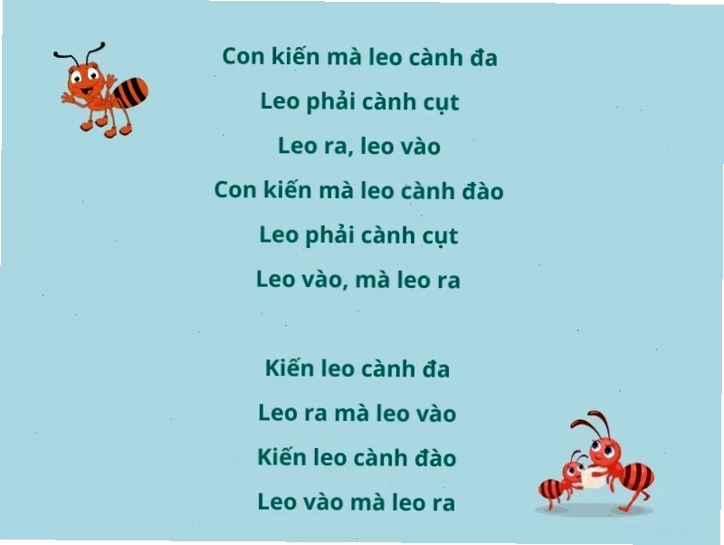 Đồng dao về các con vật dưới nước giúp trẻ nhận biết đặc điểm từng loài