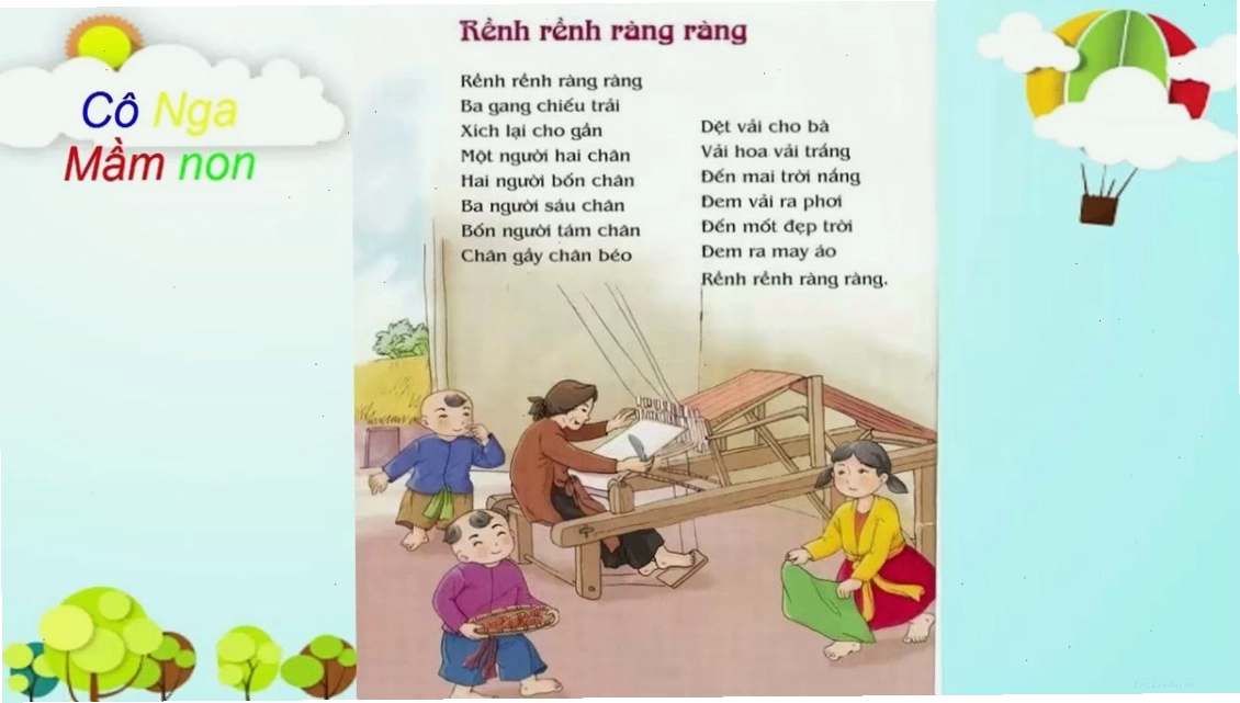 Giao diện nghe nhạc thiếu nhi trên điện thoại