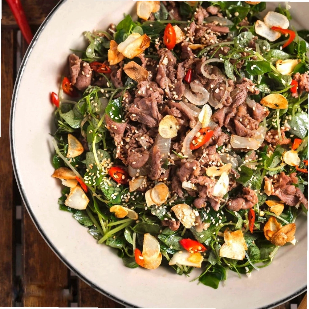 Gỏi rau càng cua thịt bò