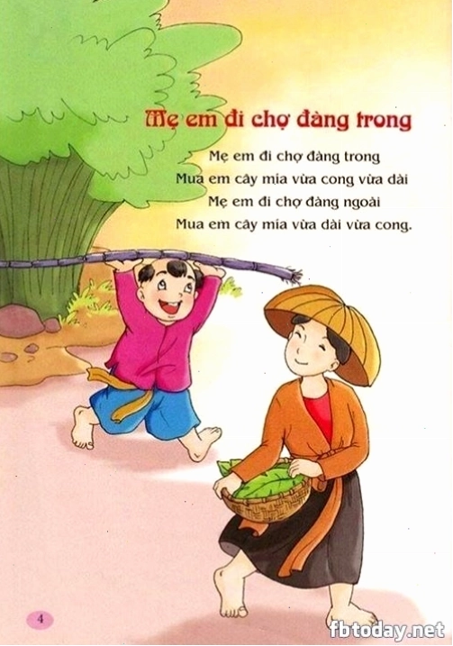 Hình ảnh mẹ địu con đi chợ, gợi lên sự tảo tần
