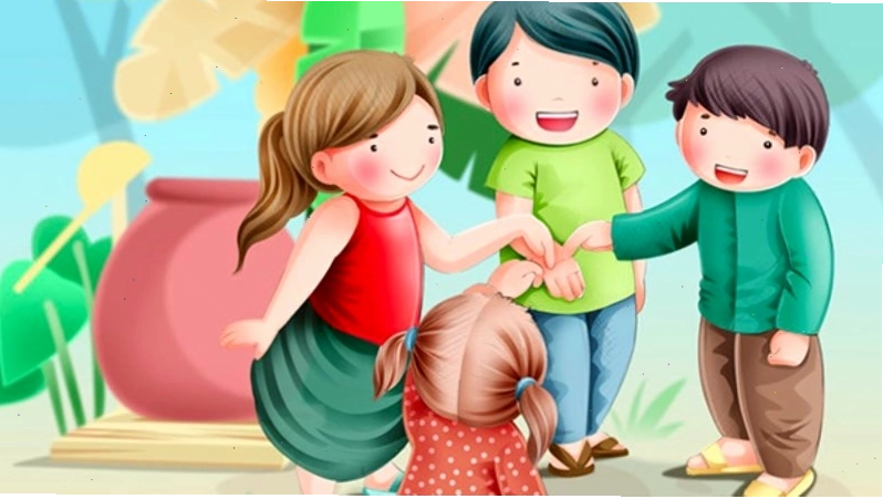 Hình ảnh minh họa bài đồng dao Dung dăng dung dẻ