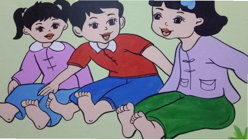 Hình ảnh minh họa bé gái đang hát