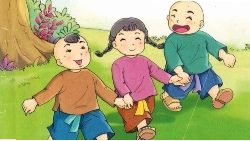 Hình ảnh minh họa các em nhỏ đang chơi trò chơi dân gian