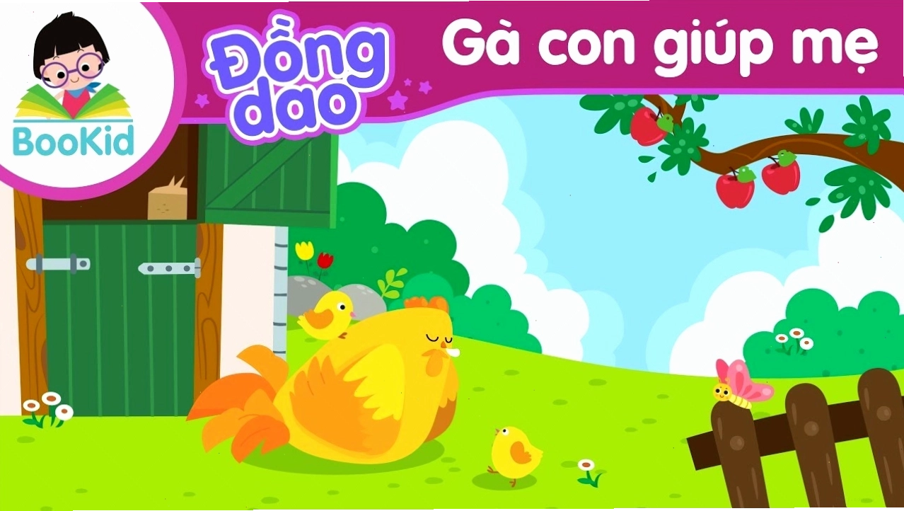 Hình ảnh minh họa chú gà con đáng yêu trong bài đồng dao