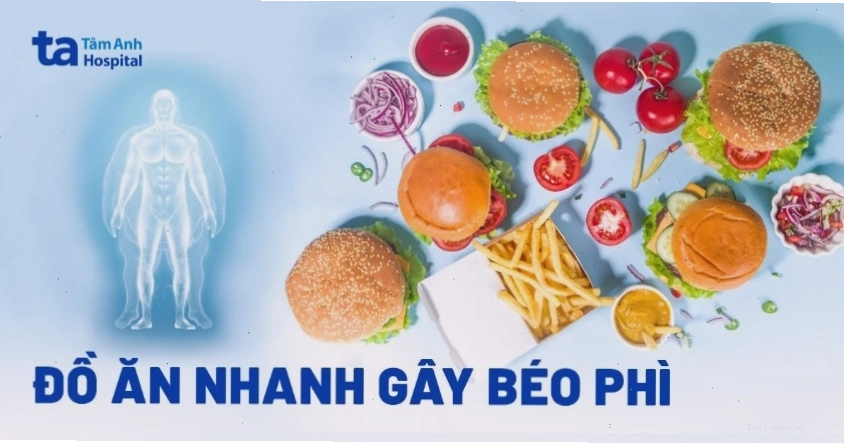 Hình ảnh minh họa người bị béo phì do ăn nhiều đồ ăn nhanh