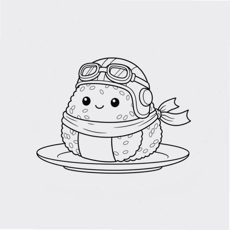Hình tô màu kem, bánh, pizza với đường nét rõ ràng cho bé tập tô