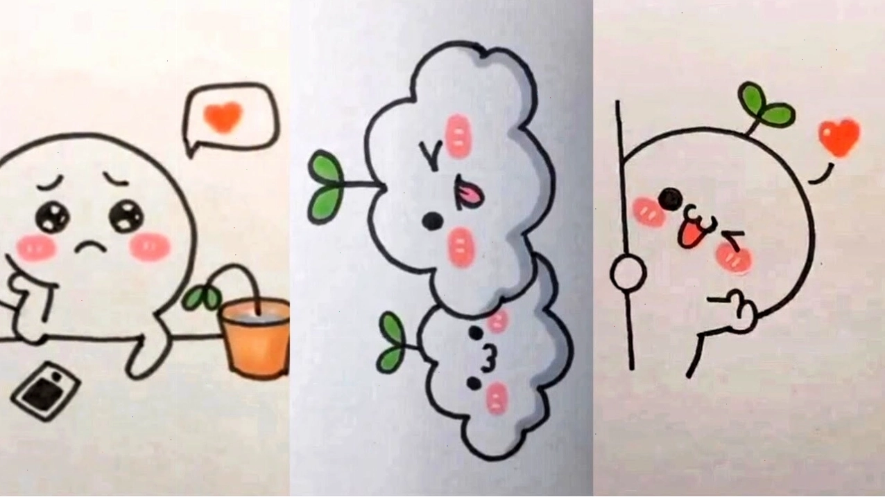 Hình vẽ cute được biến tấu với các chi tiết bất ngờ
