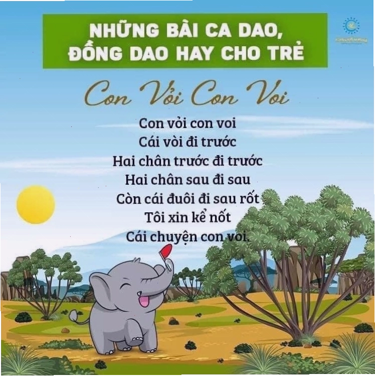 Hoạt động ngoại khóa cùng bài đồng dao con voi
