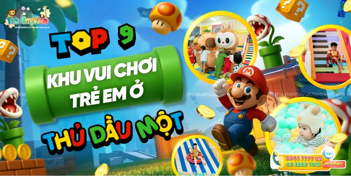 Khu vui chơi trẻ em ở Thủ Dầu Một với nhiều trò chơi hấp dẫn