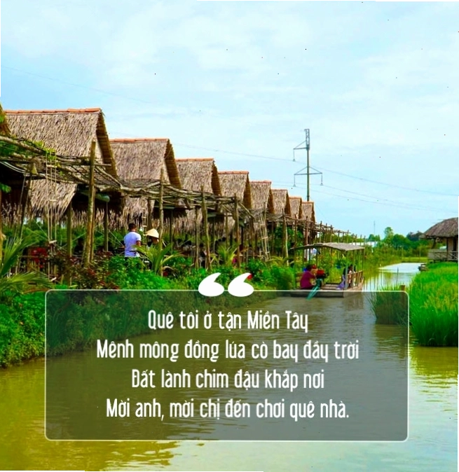 Khung cảnh làng quê Đồng Tháp thanh bình