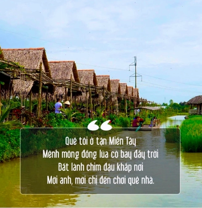Khung cảnh mùa nước nổi đặc trưng của Đồng Tháp