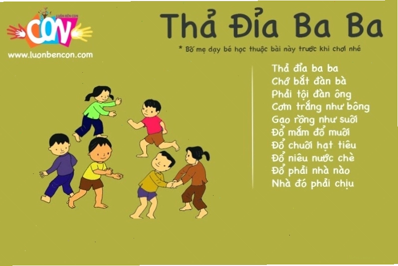 Lời bài hát đồng dao Thả đỉa ba ba quen thuộc
