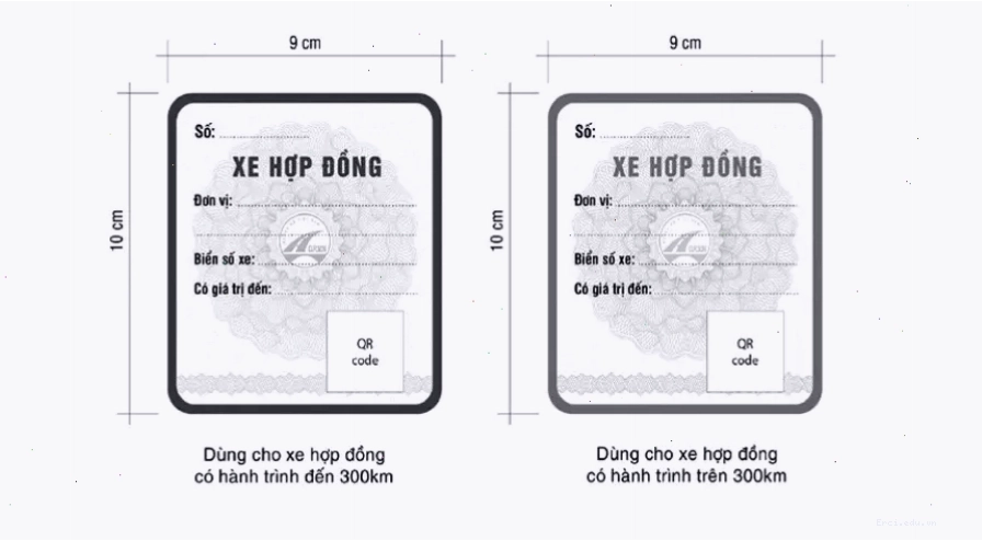 Mẫu phù hiệu xe hợp đồng theo quy định