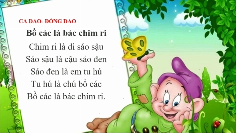 Minh họa bài đồng dao Hạt mưa hạt móc