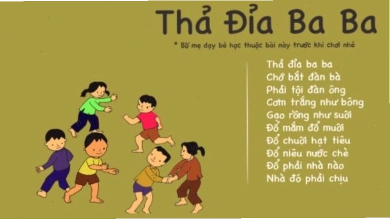 Minh họa bài đồng dao Thả đỉa ba ba