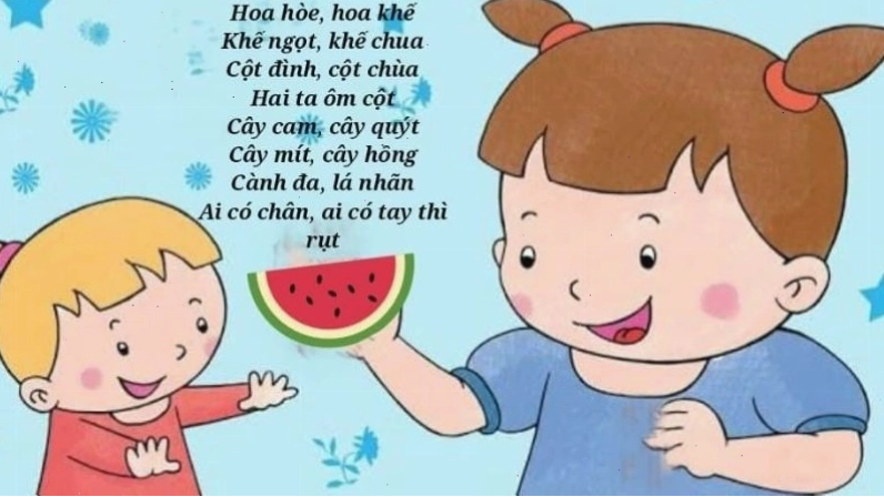 Minh họa bài đồng dao Trồng đậu trồng cà