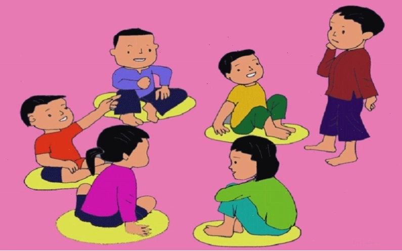 Minh họa cách chơi trò chơi Dung dăng dung dẻ