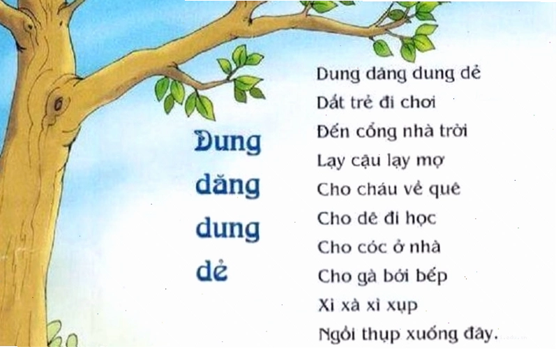 Minh họa cảnh trẻ em chơi trò chơi dung dăng dung dẻ