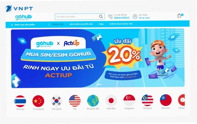 Mua sim quốc tế châu Âu nhanh chóng trên Gohub