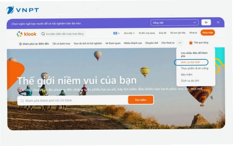 Mua sim quốc tế tại Việt Nam dễ dàng trên Klook