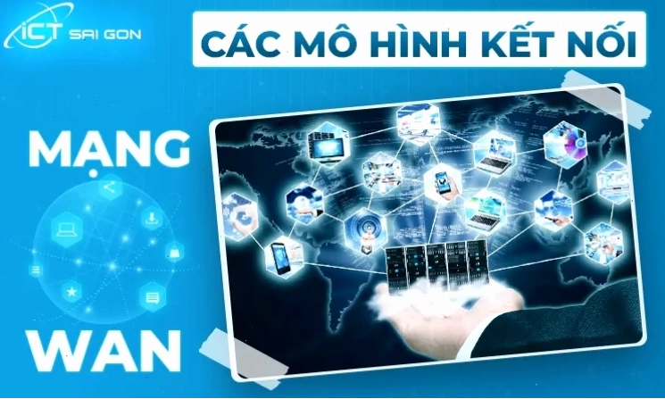 Nhân viên đang làm việc với hệ thống mạng WAN kết nối toàn cầu