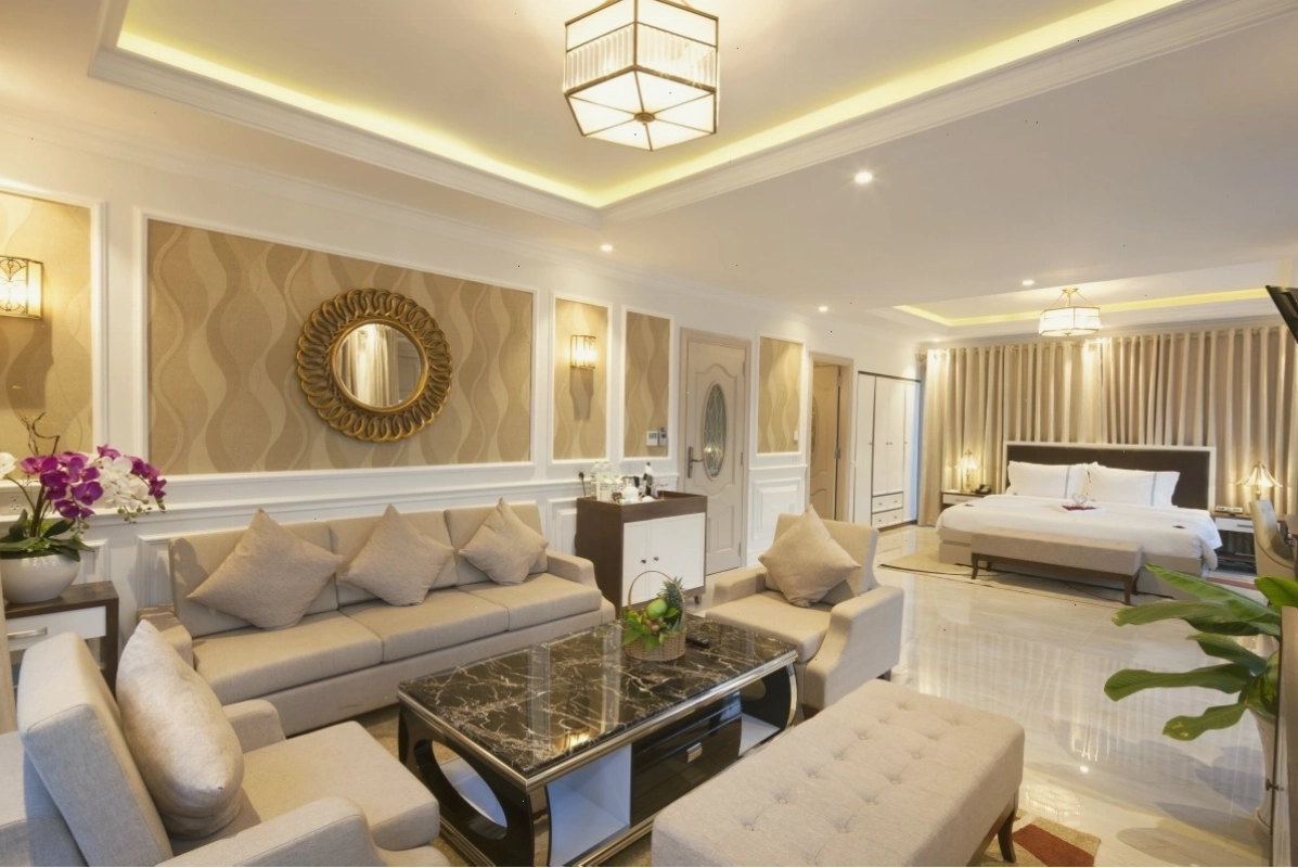 Phòng khách sang trọng của một Executive Suite
