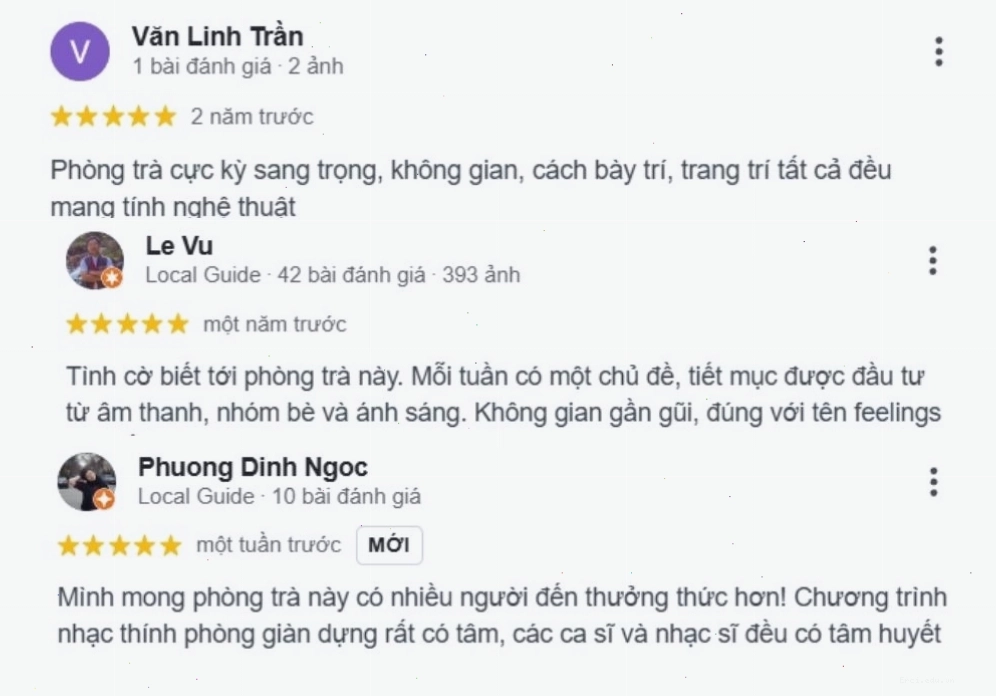 Phòng trà Feelings với không gian đẹp và âm nhạc chất lượng