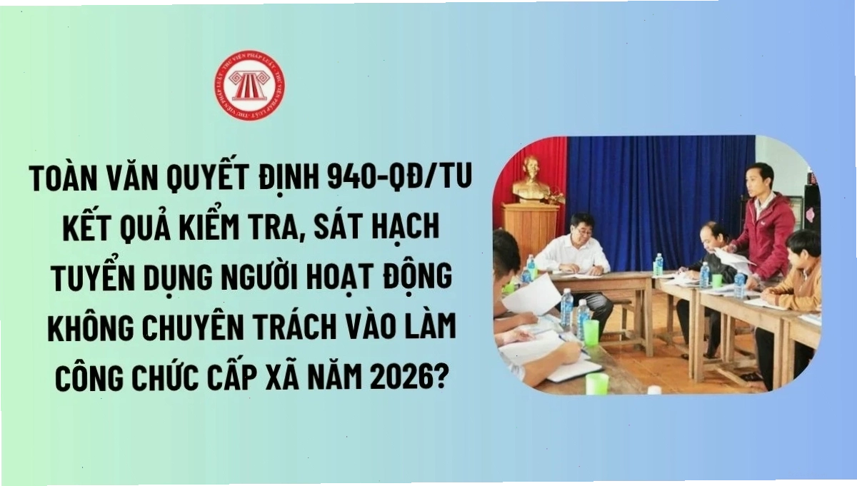 Quyết định số 940 về chế độ chính sách