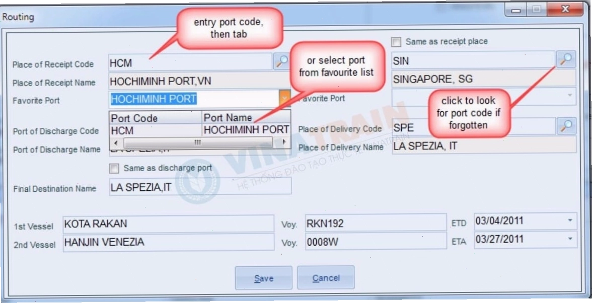 SI có thể được Submit trên hệ thống của hãng tàu