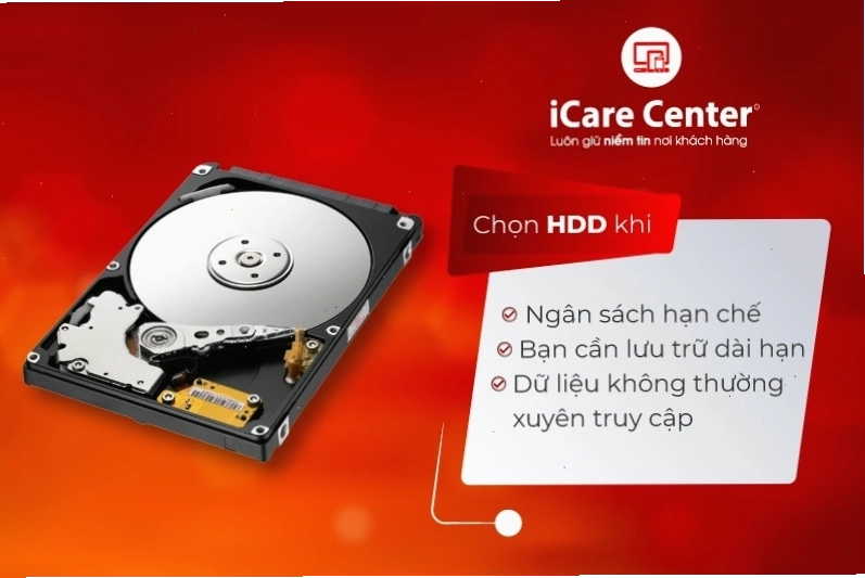 So sánh kích thước và cấu tạo giữa SSD và HDD