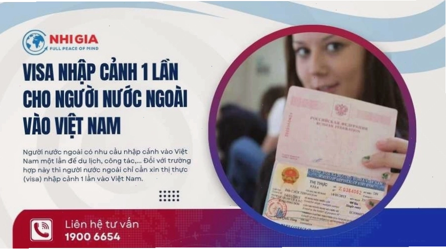 Tem visa nhập cảnh một lần dán trên hộ chiếu