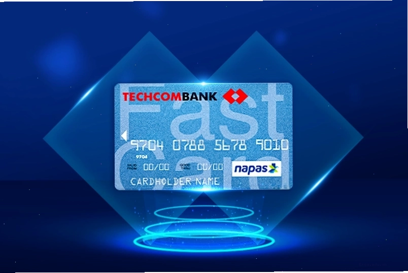 Thẻ ghi nợ nội địa Techcombank với các biểu tượng bảo mật