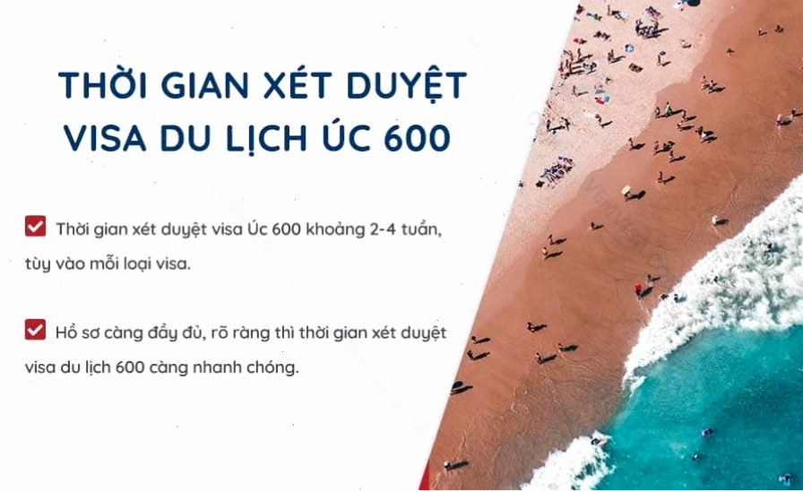 Thời gian xét duyệt visa 600 Úc