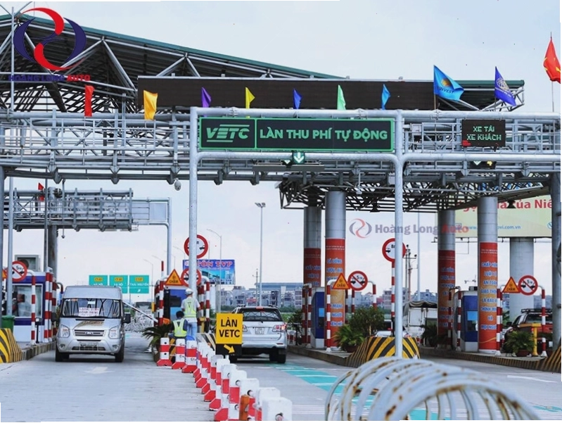 Trạm thu phí tự động với nhiều làn xe
