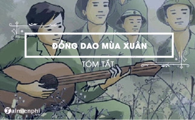 Tranh vẽ minh họa không khí mùa xuân với trẻ em vui đùa và cảnh vật thiên nhiên