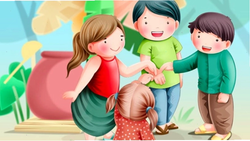Trẻ em chơi trò dung dăng dung dẻ với nụ cười rạng rỡ